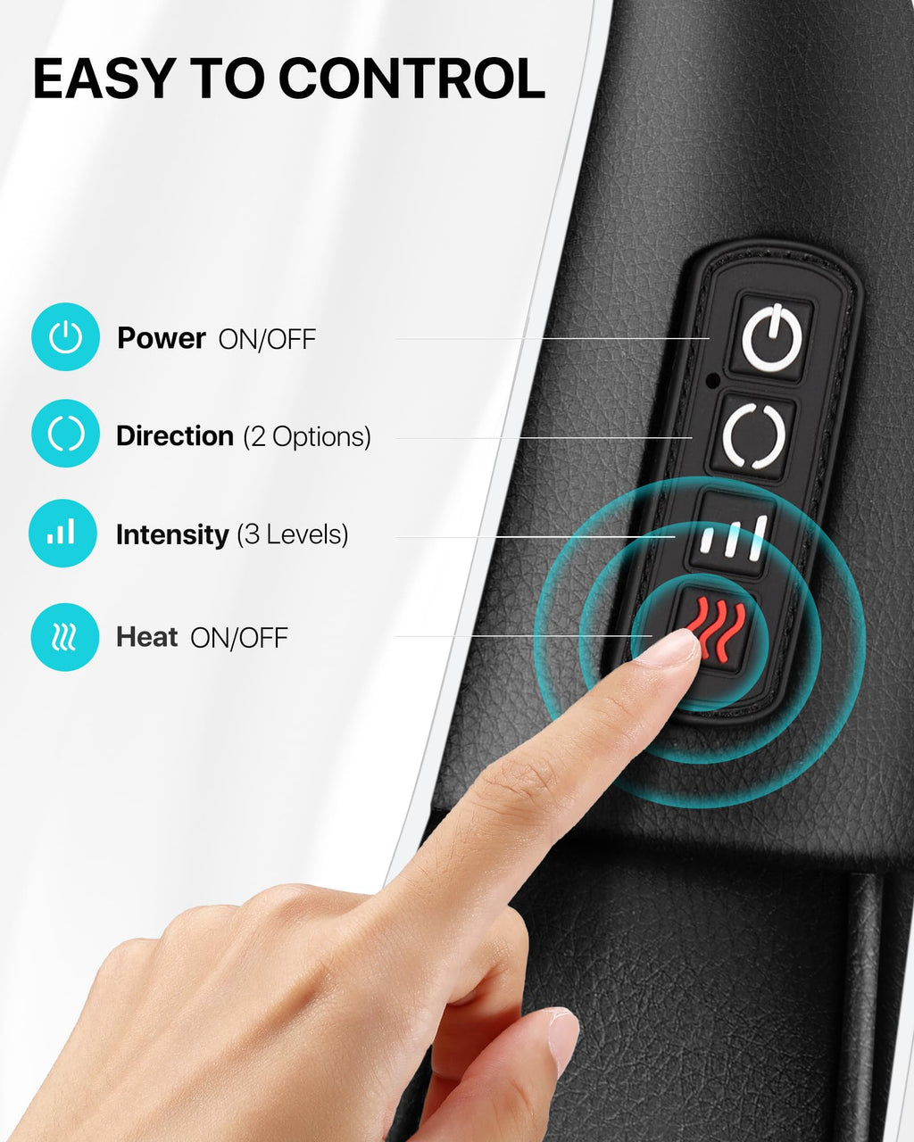 Shiatsu Back Neck Massager with Heat, Alljoy Electric Deep Tissue 3D Kneading Pillow Massege for Pain Relief & Relax Muscles, Comfort Use at Home Office (Black)