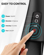 Shiatsu Back Neck Massager with Heat, Alljoy Electric Deep Tissue 3D Kneading Pillow Massege for Pain Relief & Relax Muscles, Comfort Use at Home Office (Black)