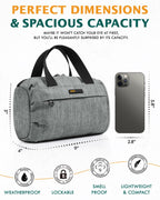 SafeDelux Smell Proof Bag with Combination Lock, Odorless Activated Carbon Fiber Smell Proof Container, Portable Stash Box for Travel, Home, Office & Gifts (Grey)