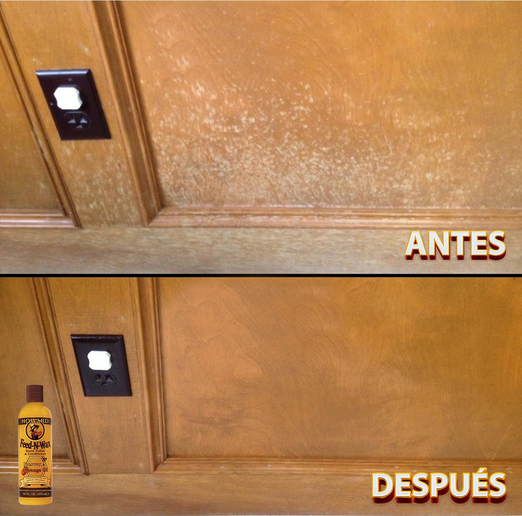 Howard Feed N Wax Wood Polish and Conditioner, and Howard Orange Oil Wood Polish, Wood Furniture Cleaner and Teak Wood Cleaner