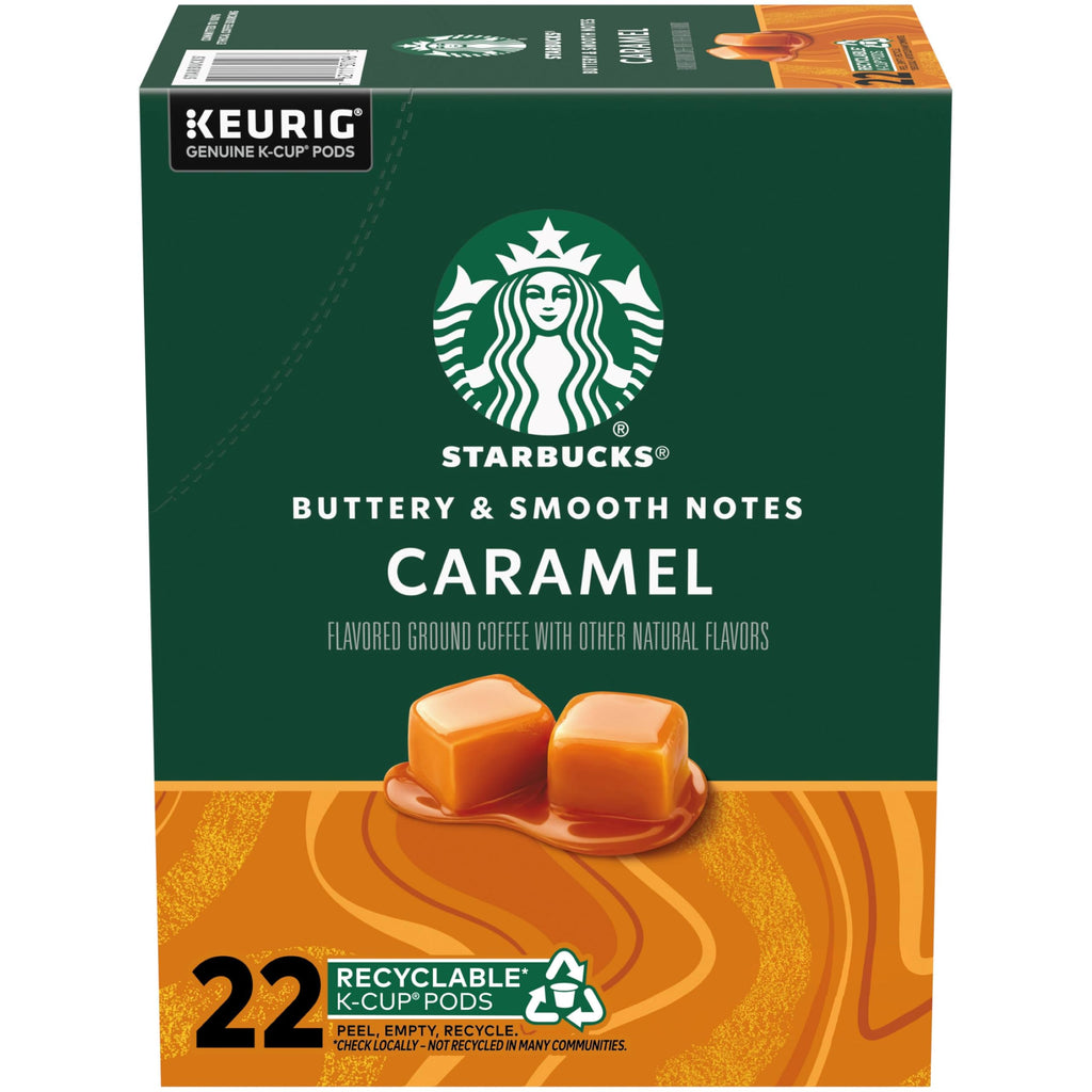 Starbucks K-Cup Coffee Pods, Caramel, 22 Count