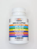 8 in 1 Immune Support with Quercetin Zinc 50mg Vitamin C 1000mg Vitamin D3 5000 IU and Elderberry Echinacea Ginger for Adults Kids - VIT D Supplement Veg Capsules