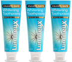 Lumineux Teeth Whitening Toothpaste 3 Pack Peroxide Free Enamel Safe for Sensitive Whiter Teeth, Fluoride Free, No Alcohol, Artificial Colors, SLS Free Dentist Formulated - 3.75 Oz