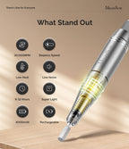 MelodySusie Clip-On SC300F Cordless Nail Drill 30,000 RPM for Beginners