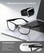 ANYLUV Blue Light Glasses Men/Women, Working Blue Light Blocking Glasses, Relieve Eyestrain-Carbon fiber Black
