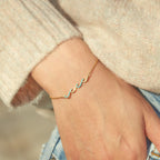 STORYJEWELLERY Birthday Gifts for Women, 925 Sterling Silver Wave Bracelet