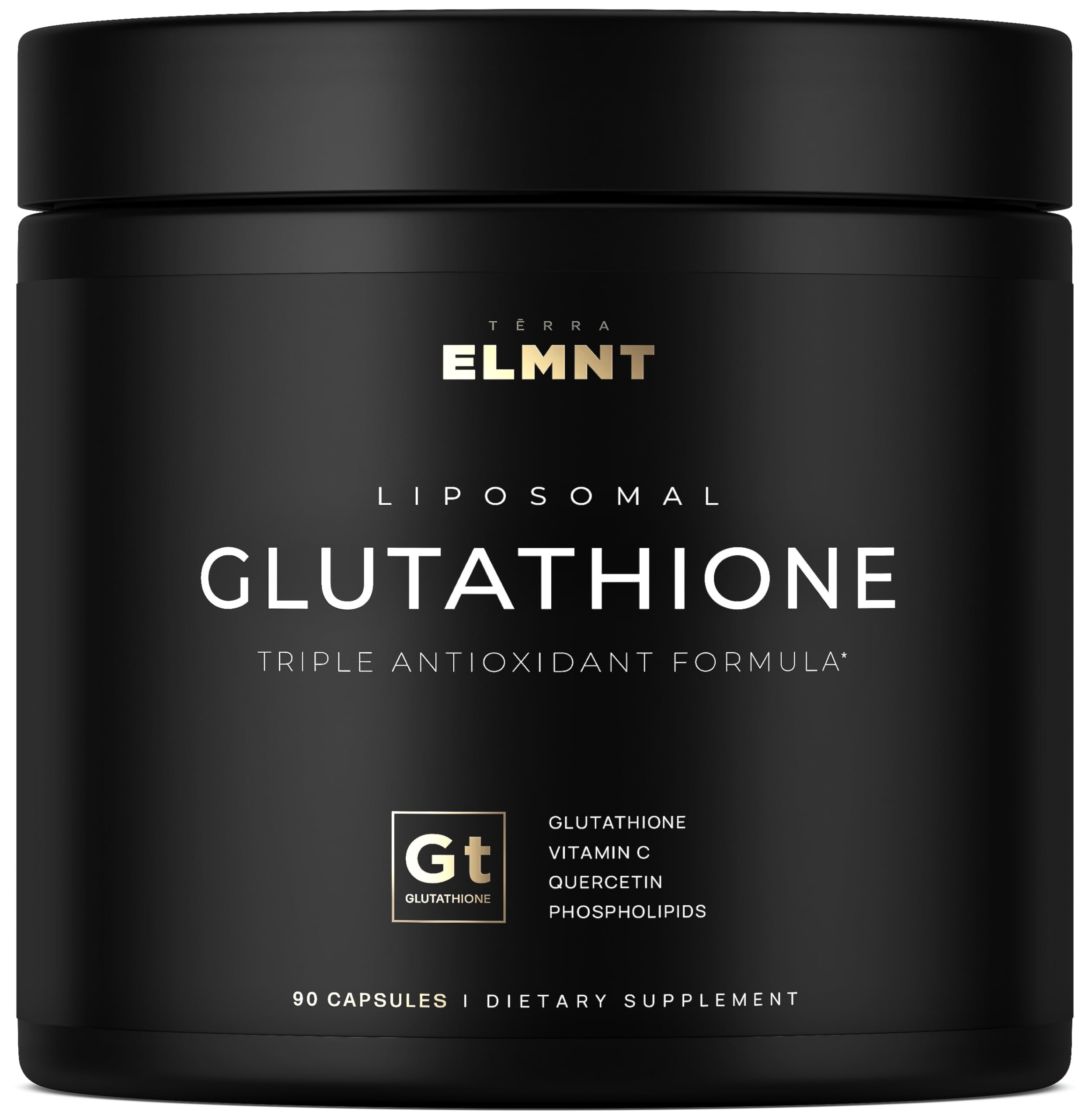 2150mg Super Liposomal Glutathione Supplement w. Vitamin C, Quercetin & Pure L Glutathione 2000mg Triple Action Formula Glutathione Liposomal Supplement w. Phospholipid Layer - 90 Pills, Non-GMO
