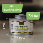 Smart Fuel 6-Hour Chafing Fuel Cans - Canned Heat Fuel for Chafing Dishes, Food Warmers, Buffet Warmers, Gel Fuel, Chafer Fuel, 6 Hour Fuel - 7.4 oz, 24-Pack