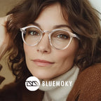 BLUEMOKY Reading Glasses for Men and Women: Blue Light Round Classic Eyeglasses - Computer Readers Glasses 1.50