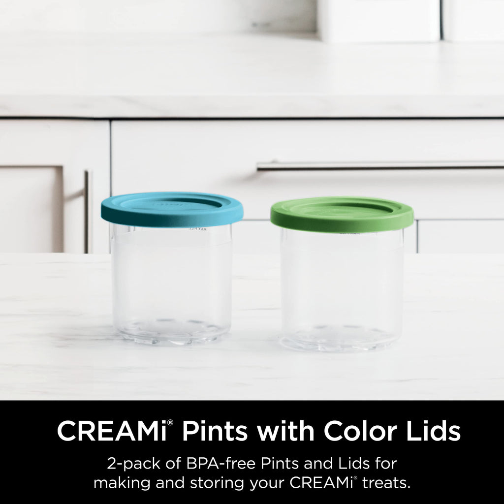 Ninja® CREAMi® Original Pints 2 Pack with Storage Lids, XSKPLID2CD