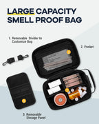 HOMEAL Smell Proof Bag with Combination –Lockable Discreet Carbon Odor Control for Home Car, Hotel & Flight – Secure Privacy Storage, Daily Travel Carry