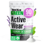 Rockin' Green Laundry Detergent, Plant based, All Natural Laundry Detergent Powder, Vegan and Biodegradable Odor Fighter, Safe for Sensitive Skin (Active Wear 90 Loads - Lavender Mint)