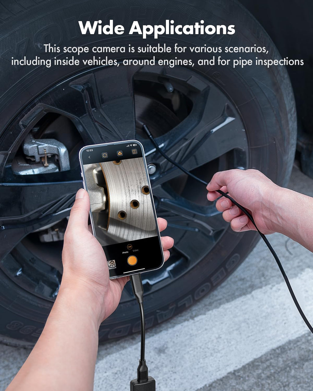 Anykit Endoscope Camera with Light, 1920P HD Borescope