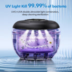 Upgraded Ultrasonic Retainer Cleaner Machine, 45kHz Ultrasonic Dentures Cleaner for Night Guards, Braces, Aligner, Toothbrush, Jewelry and More, 200ML Capacity, Black1