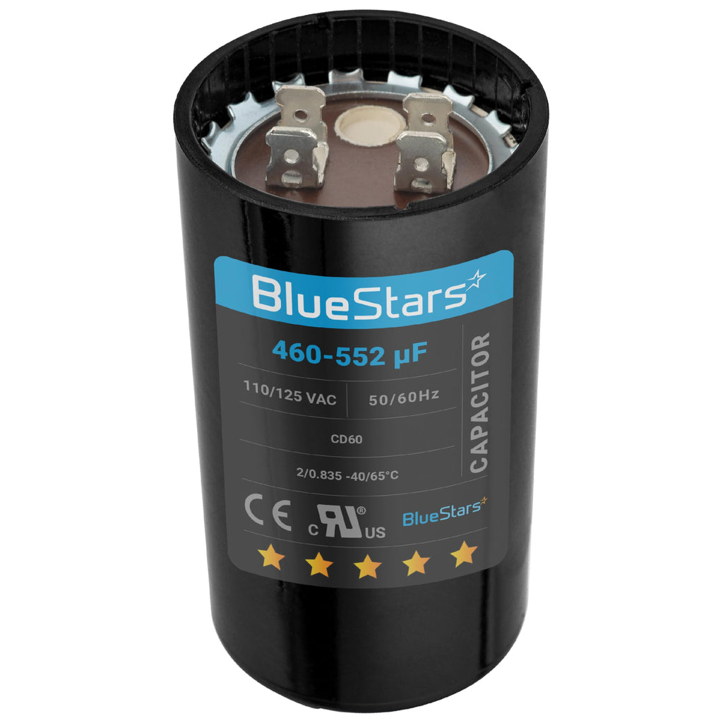 [2025 Upgraded] BlueStars 460-552 uF MFD 110-125 VAC Motor Start Capacitor