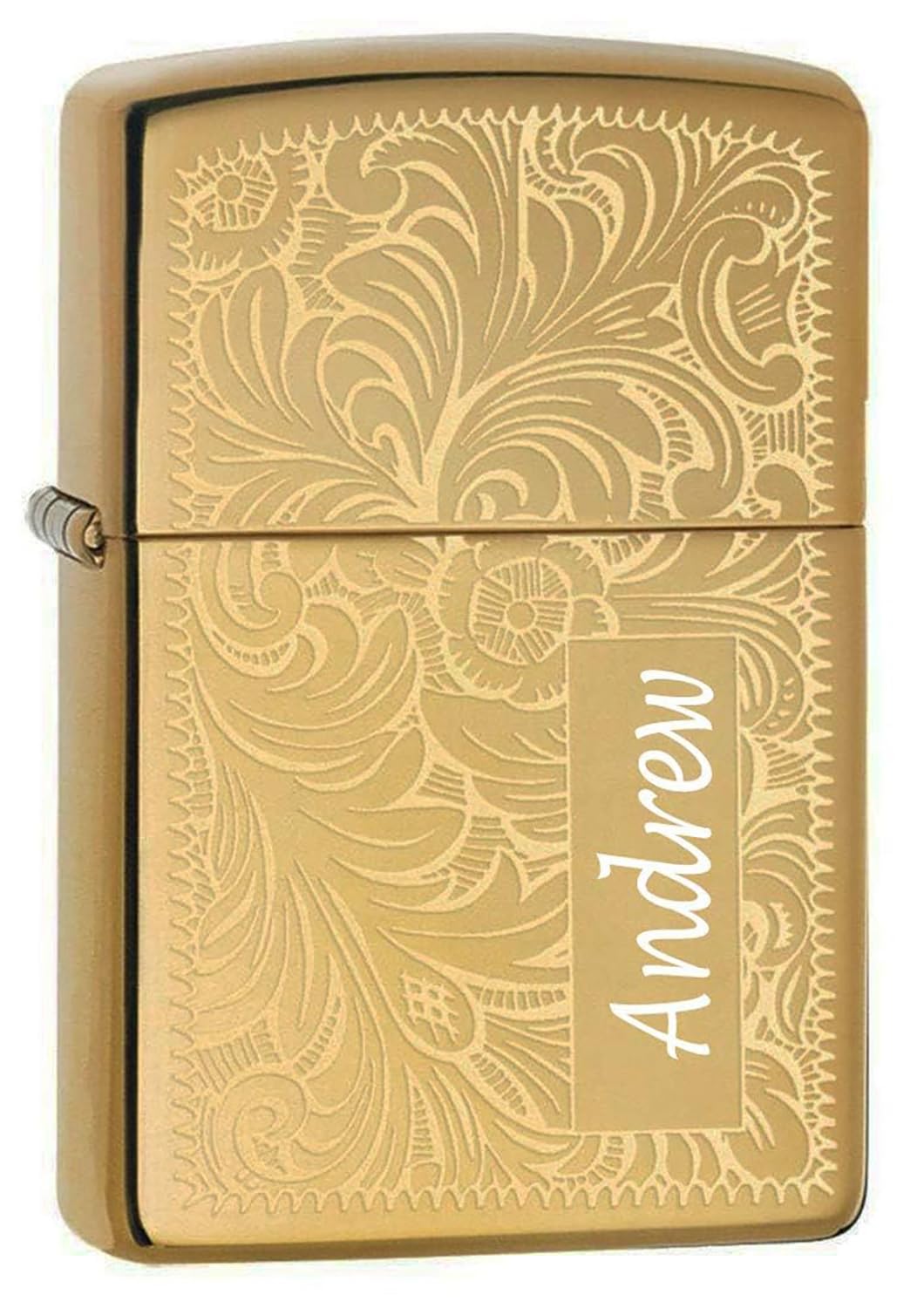 Custom Zippo Lighter – Personalized Engraved Venetian Design | Genuine Windproof Metal Lighter | Unique Gift for Men & Women – Christmas, Halloween, Valentine (Gold 352B)