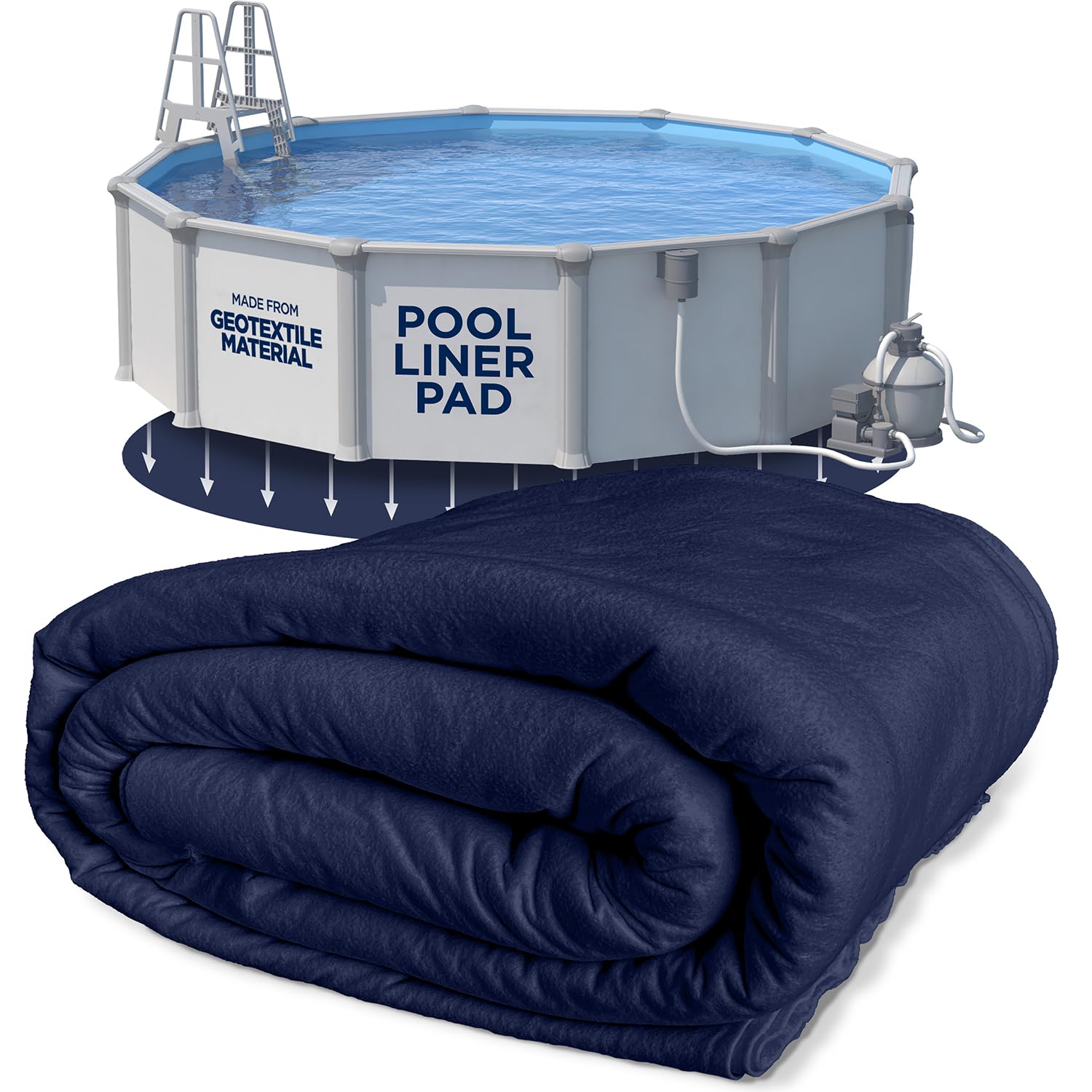 Shop Square 21-Foot Pool Liner Pad for Above Ground Pools - Under Padding, Above Ground Pad, Puncture Protection, Extend Liner Life, Durable Geotextile Material