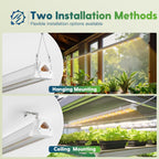 FREELICHT 2Pack 4FT Grow Light for Indoor Plants, 40W=250W, Full Spectrum