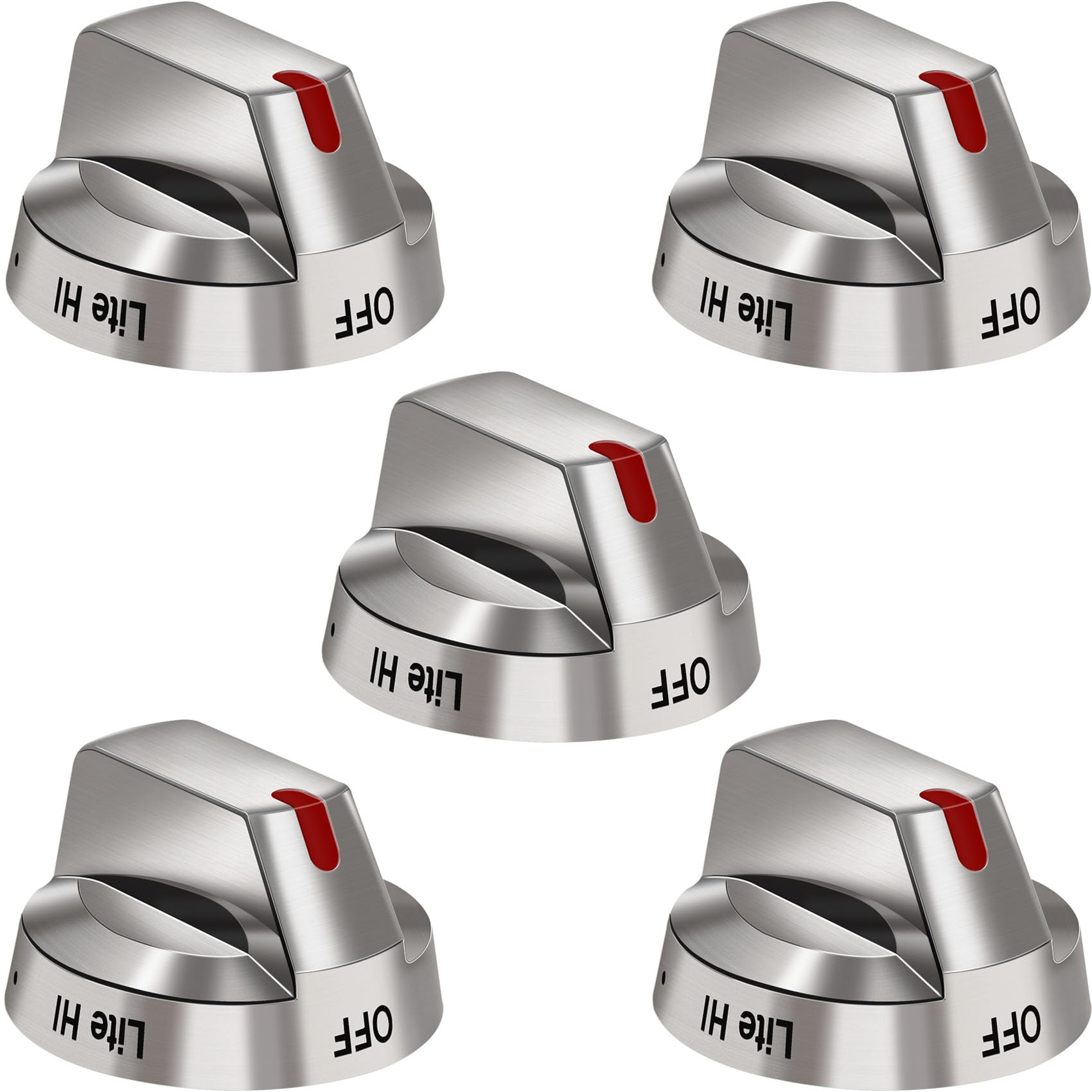 DG64-00473A Burner Control Dial Knob Range Oven Replacement Compatible with Samsung Gas Stove Knob NX58H5600SS NX58F5700WS NX58H5650WS NX58J7750SS NX58M6850SS （5pcs）.