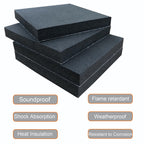 8 Pcs Black Adhesive Foam Padding, Closed Cell Foam Sheet 1/2" Thick 6 Inch X 6 Inch Neoprene Rubber Pad Self Stick Anti-Slip Adhesive Anti Vibration Pad (6inX 6inX 1/2in, 8)