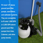 1.5" x 59" Pool Hose Replacement, Pack of 2 - Compatible with Above Ground Pools Filter Pump Hoses, Sand Filters, Saltwater Systems (1,500-2,500 GPH), Grey