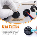 mankk 233PCS Rubber Grommet Kit 27 Sizes (7/25"-2-3/8") Tower/Oval/Round Firewall Grommet Wire Grommet Double Sided Rubber Hole Plug with Knife for Wire Protection