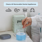 PUL Retainer Cleaner Tablets - Aligner Cleaner for Invisalign and Clear Aligners, Daily Retainer Cleaning Tablets and Denture Cleaner Tablets - Removes Odor, Stains and Plaque - 96 Day Supply