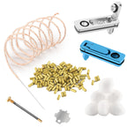 JINMUNIC Flint and Wick Replacement Set-Upgraded Lighter Repair Kit for Fluid Lighter & Insert(Metal Gasket,Wick with Needle,Spring,Cotton Balls,Flint & Screw Tool)