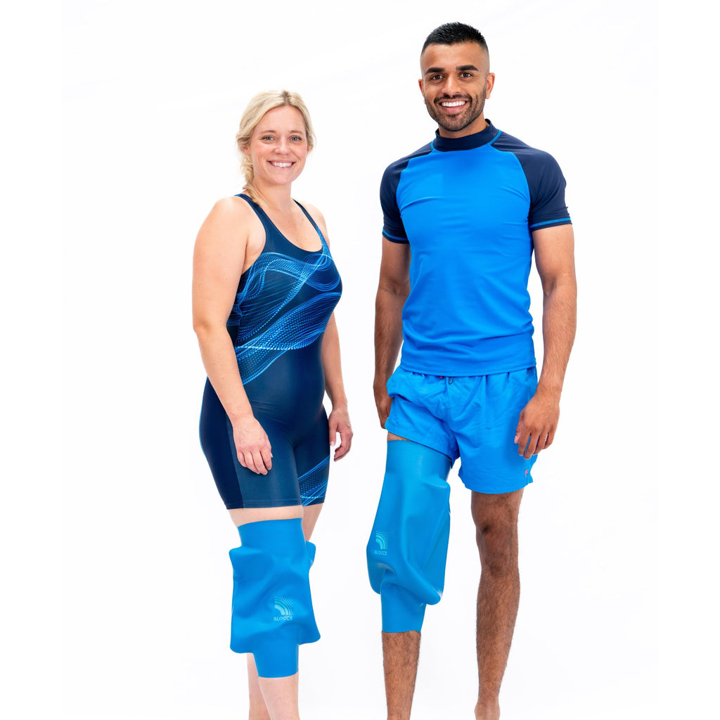 BLOCCS 100% Waterproof Knee Cover- Swim, Shower & Bathe. Watertight Protection for Dressings & Bandages - #AKP87-S - Adult Knee Protector - (Small)