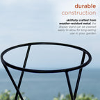 Alpine Corporation 11 Inch Tall Indoor Outdoor Gazing Globe Metal Display Stand, Black