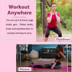 5 Pcs Resistance Bands for Working Out Women and Men, Physical Therapy Bands, Latex Free Elastic and Exercise Bands Set for Stretching, Suitable for Rehab, Yoga, Pilates, Gym, Home Exercise (Pink)