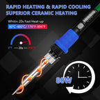 Soldering Iron Kit, 90W LED Digital Solder Iron Kit with Ceramic Heater, 110V Welding Tools with Smart Temperature Control, Auto Sleep, Temp Calibration, C/F, Accurate 176℉-896℉