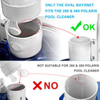 AMI PARTS Pool Cleaner Bags 2 Pack, Leaf Bag with Zipper, Fit for Po.laris 280 480 K13 K16, Universal Replacement Filter Bags