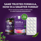 Pure SAM E Supplement 150mg - Nootropic Same 150mg Per Serving for Memory & Brain Support Joint & Liver Health - Natural S-adenosylmethionine for Mood Balance - 90 Count