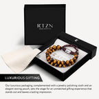 RTZN® Tigers Eye Bracelets for Men – Premium Artisan Handcrafted Golden Brown Tiger Eye Bead Bracelets – Natural Stone Tiger Eye Bracelet Men Beaded Bracelets (Morocco)