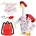 Hodola Back to School Porch Goose Outfit with Schoolbag for 23" Statue