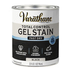 Varathane Total Control Gel Stain | Low Odor Water-Based Formula | Thick Gel Formula for Vertical Surfaces | Ideal for Wood, Metal & Fiberglass | Quart | Black