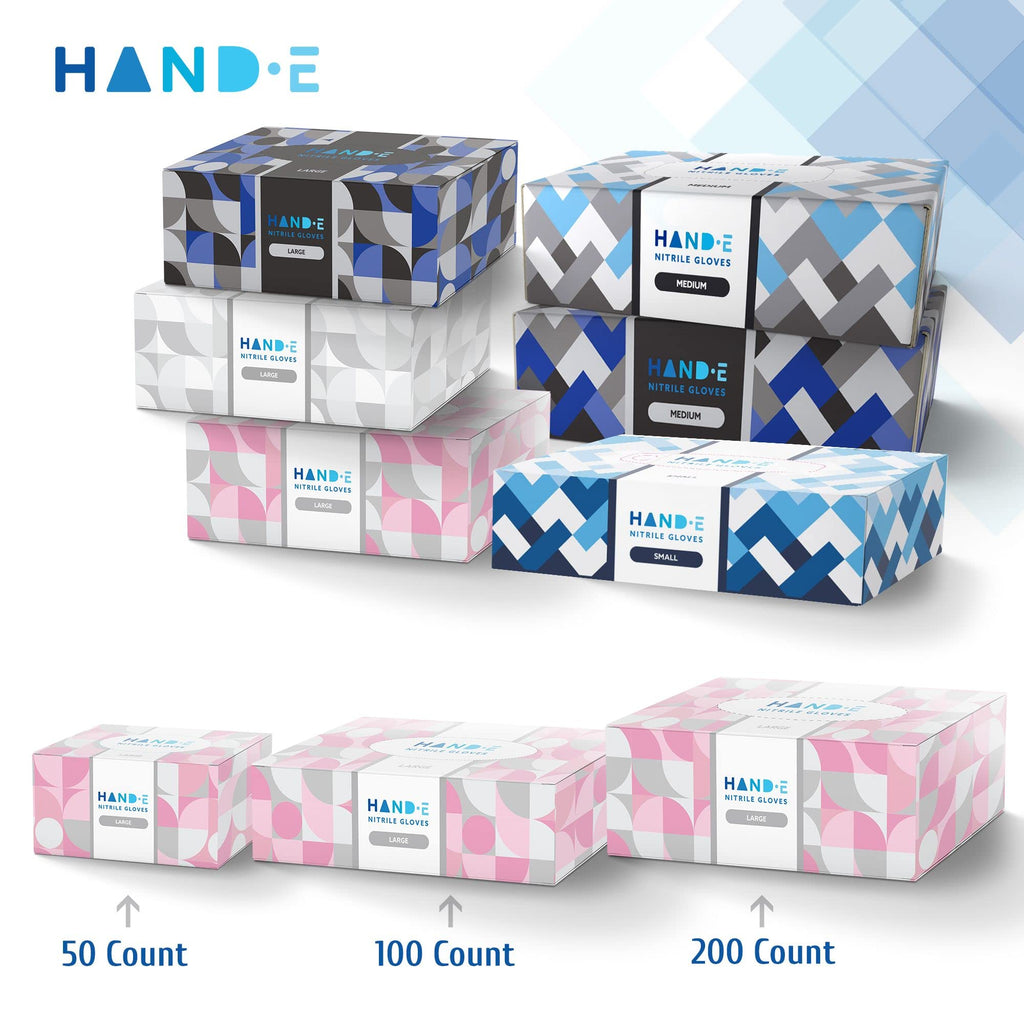 Hand-E Touch Pink Nitrile Disposable Gloves Small, 200 Count - Esthetician, Nail Tech, Microblading, Hair Dye & Stylist, Salon, Cleaning Gloves - Latex Free