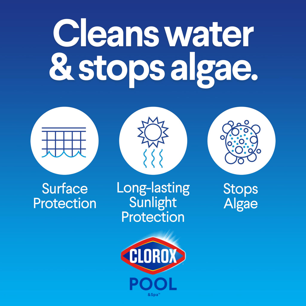 Clorox® Pool&Spa™ XtraBlue 1” Swimming Pool Chlorinating Tablets, Kills Bacteria & Stops Algae, Perfect for Small Pools (5 LB)