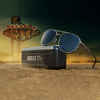 GUNNAR Sunglasses - Fallout Brotherhood of Steel Gunmetal Sun Lens - Blue Light Blocking For Outdoor Screen Viewing