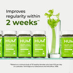 HUM Celery Juice Fiber Gummies for Adults, First Prebiotic Celery Juice Gummy, Gluten Free Fiber Supplement Supports Detoxification, Gut Health, Greens Gummies, Chlorophyll & Prebiotic Fiber, 60 Count