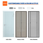 MAGZO Customized Magnetic Screen Door, Sturdy Magnets Double Mesh Door Screen Curtain with Full Frame Hook & Loop for French Entrance