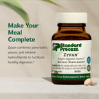 Standard Process Inc. Zypan - Digestive Health Support Supplement - HCI with Pancreatin, Betaine Hydrochloride & Pepsin - Macronutrient Digestion - 90 Tablets