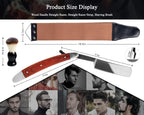 Professional Straight Razor Kit With Strop, Shaving Brush, Leather Strop - Barber Edge Razor Navaja de Barbero