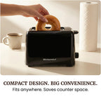 Elite Gourmet 2-Slice Cool-Touch Toaster, 1.25" Extra-Wide Slots, 6 Shades