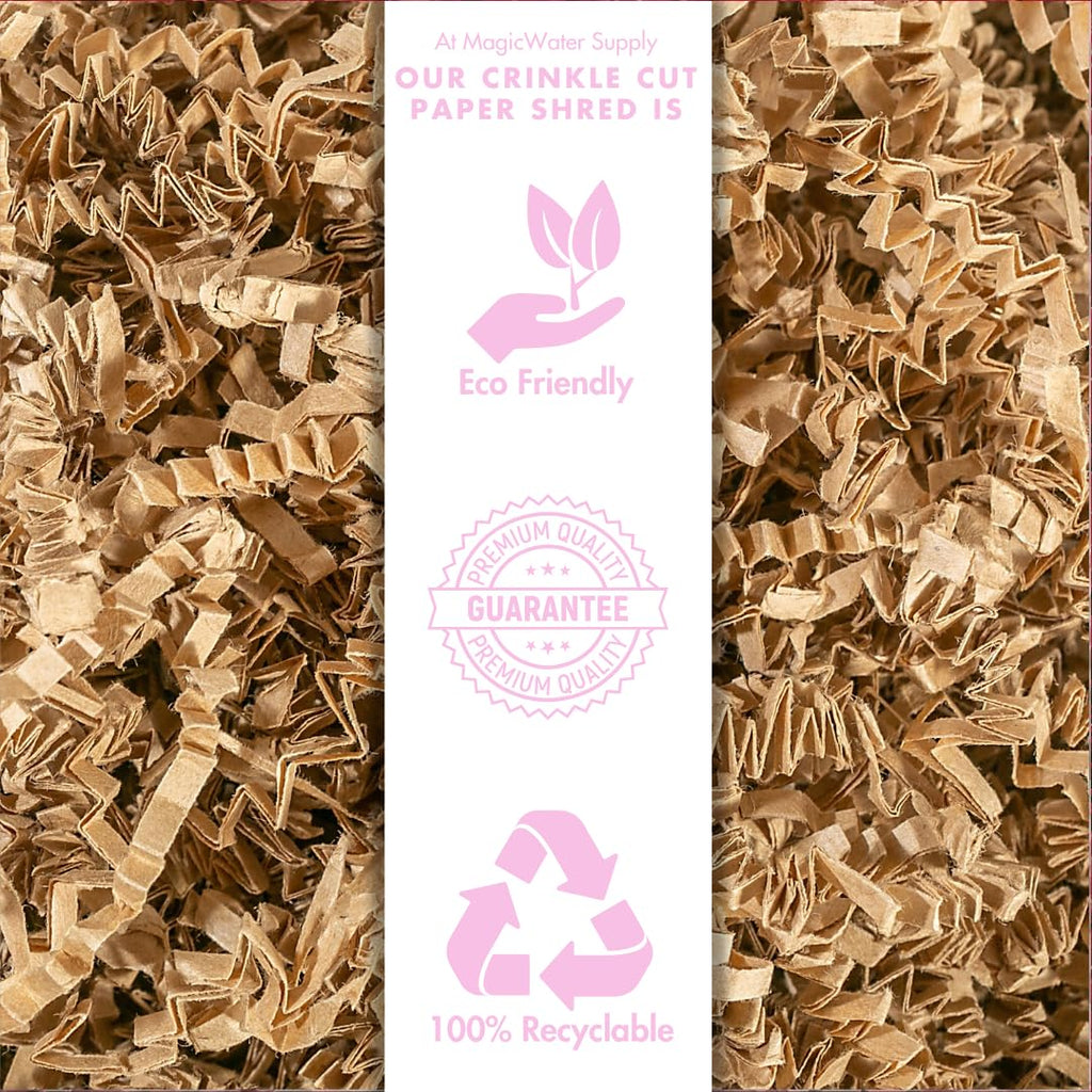 MagicWater Crinkle Cut Paper Gift Basket Filler - 2 LB - Kraft