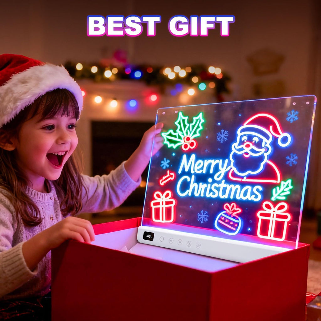 Cosmody Rechargeable LED Drawing Board,Gift for Boys Girls Ages 3+ (White)
