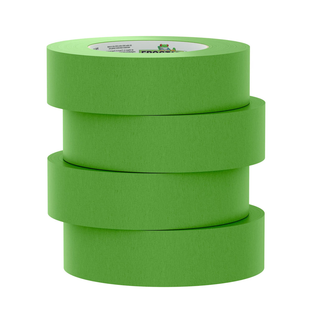 FrogTape Multi-Surface Painter's Tape with PAINTBLOCK, 2 in Wide (1.41 in x 60 yd), Quick Stick Medium Adhesion, Premium Green Painters Tape Removes Clean, 4 Rolls (240660)