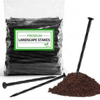 220-Pack 8-Inch Heavy Duty Plastic Landscape Edging Spikes – Spiral Anchoring Nails for Paver Edging, Weed Barrier Fabric, Artificial Turf & Garden Borders – Rust-Free Nylon Stakes