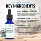 Dr. Green Mom Organic VaxClear with Metal Mend, Herbal Heavy Metal Detox Drops for Kids and Infants with Chlorella, Turmeric, Cilantro and Milk Thistle to Cleanse and Support Immune Response